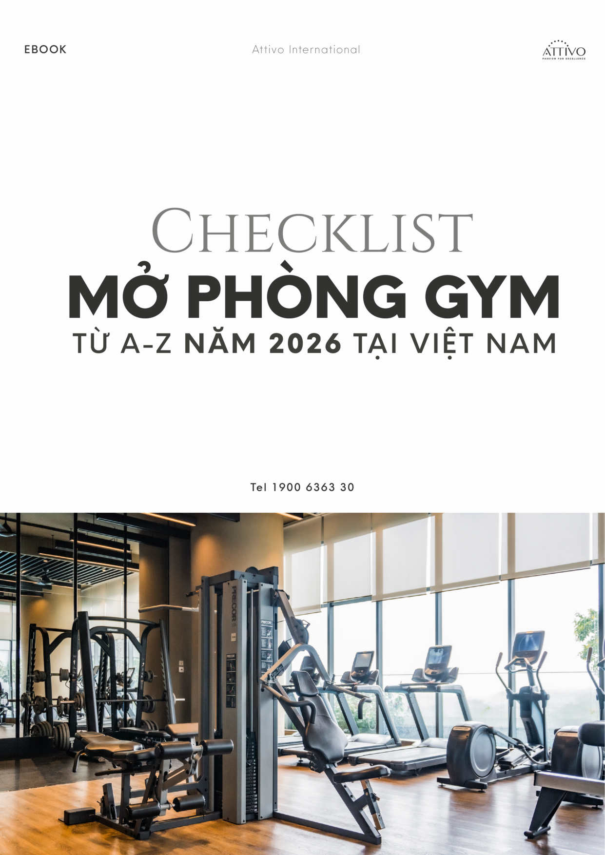 Bìa sách Ebook Cẩm nang setup phòng gym chuẩn quốc tế 2026