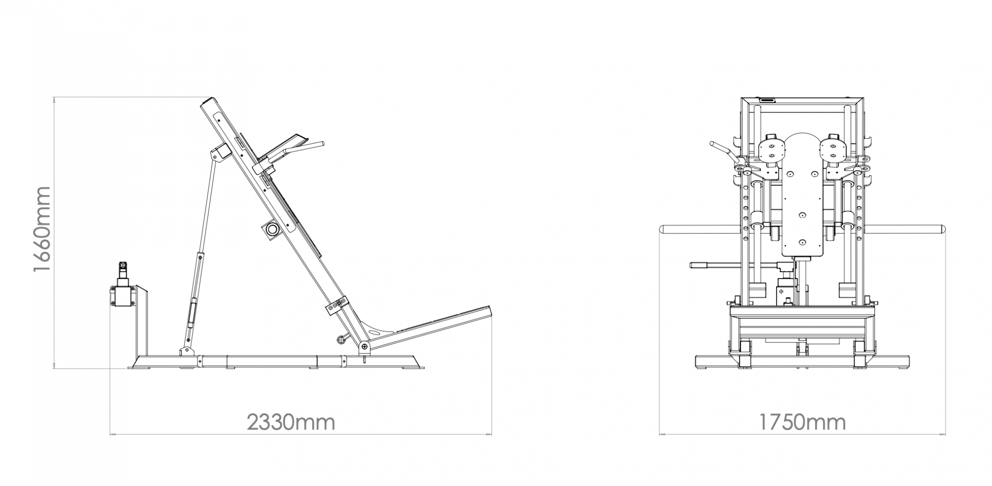 Bản vẽ mặt bằng PL Animal Adjustable Hack Squat