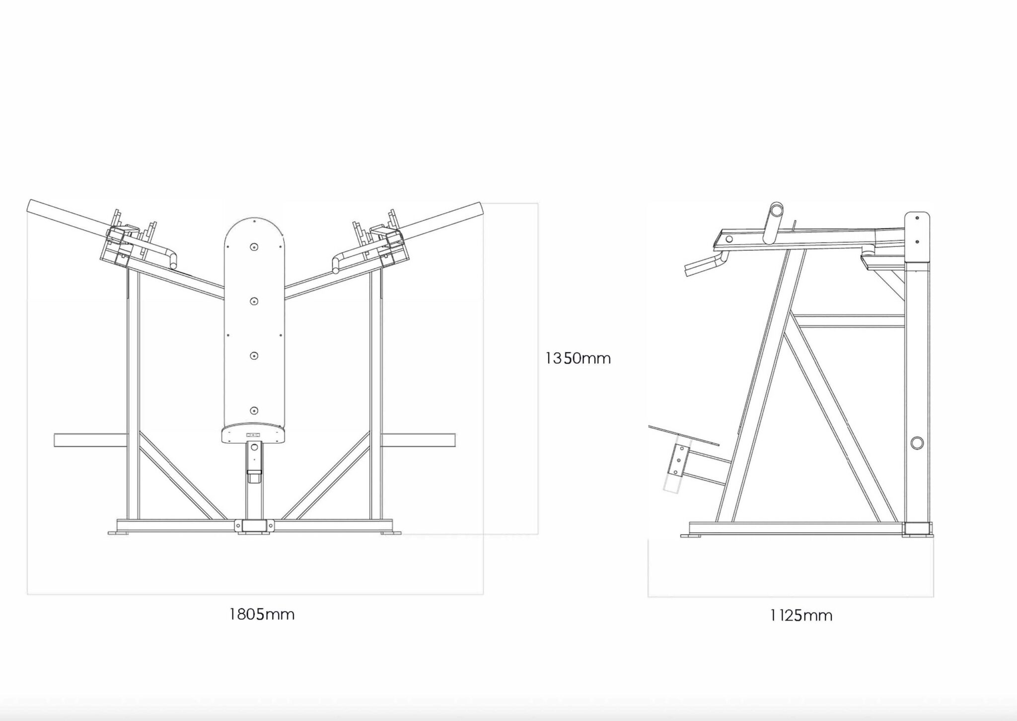 Máy Đẩy Vai Tạ Rời Watson PL Shoulder Press (WPL-332) | Watson Gym UK - Attivo Vietnam 7 Bản vẽ mặt bằng PL Shoulder Press